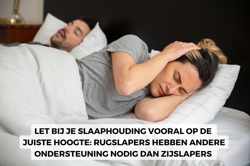 Vrouw houdt haar oren dicht, man snurkt